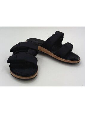 Rag & Bone Parque Black Padded Neoprene Slide Sandals Cork Sole Womens Size 10